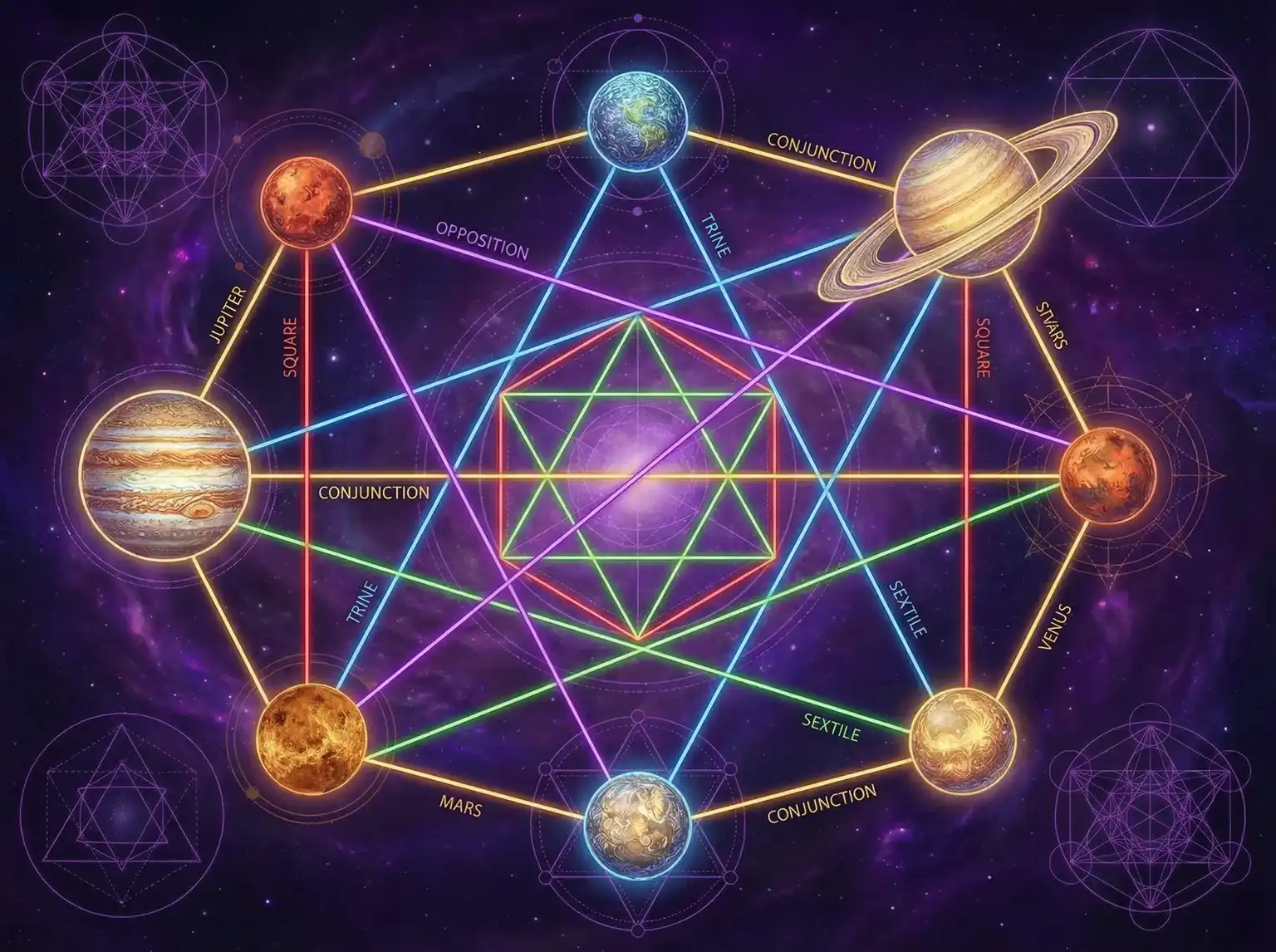 行星相位解读 - 遗失的世界电影 | 占星学进阶